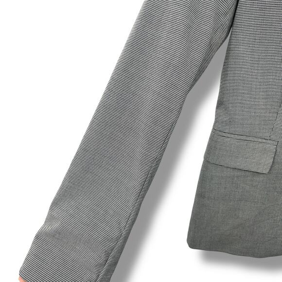 NEW Zara Blazer Size 2 Black & White Houndstooth Plaid Fitted Suit Jacket NWT - Picture 5 of 9